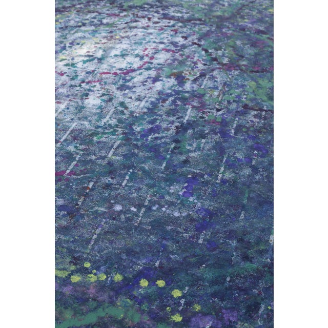Textile "Halensee S41" Extra Large Abstract Painting by Simon Findlay For Sale - Image 7 of 12