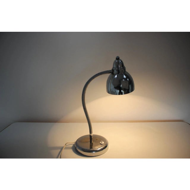 Vintage Table Chrome Lamp, 1950s For Sale - Image 11 of 12