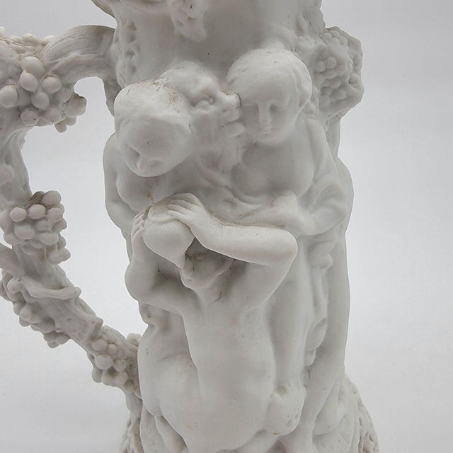 Antique 19th Century French Jouhannaud Dubois Bacchanal Parian Ware Pitcher For Sale In Las Vegas - Image 6 of 10