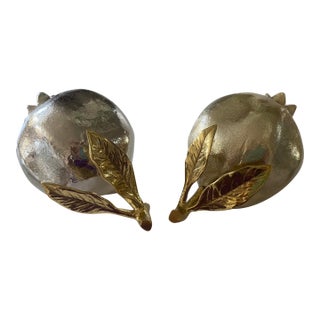 Vintage Pomegranate Decor- Set of 2 For Sale