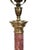 Antique French Grand Tour Bronze & Red Breccia Marble Vendome Column Lamps - Pair For Sale - Image 12 of 17