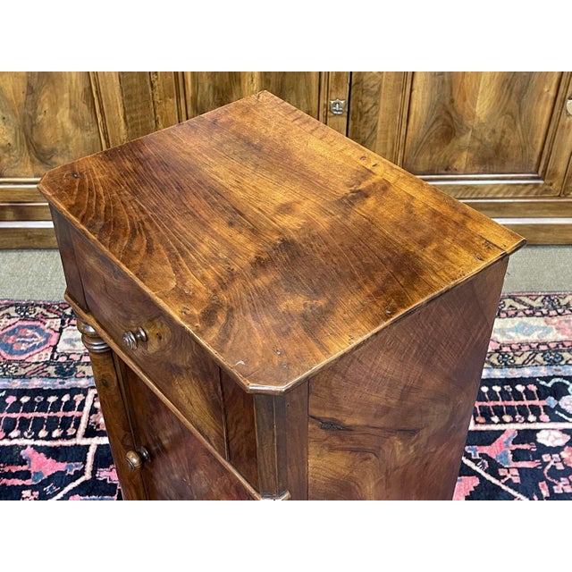 Bedside Table in Walnut, 19th Century For Sale - Image 6 of 14