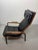 Mid-Century Design 'Lamino' Black Leather Lounge Chair Model P583 by Yngve Ekström for Swedese, Sweden 1970s. This iconic...