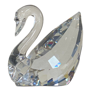 1995 Swarovski Maxi Crystal Faceted Swan Figurine 189254