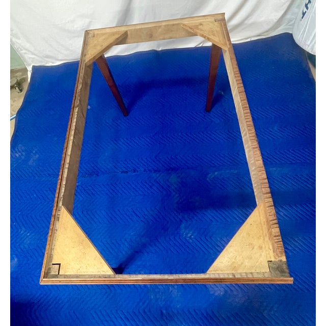 Tiger Maple Bench Made Drop Front Secretary Desk on Frame Late 20th Century For Sale - Image 14 of 18
