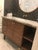 Mid-Century Modern 48" Handmade Walnut Bathroom Vanity - Modern Mid-Century Sink Cabinet For Sale - Image 3 of 3