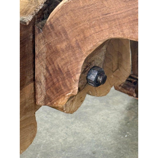 Spanish Revival Style Ten-Foot Dining Table in Solid Walnut For Sale In Los Angeles - Image 6 of 10