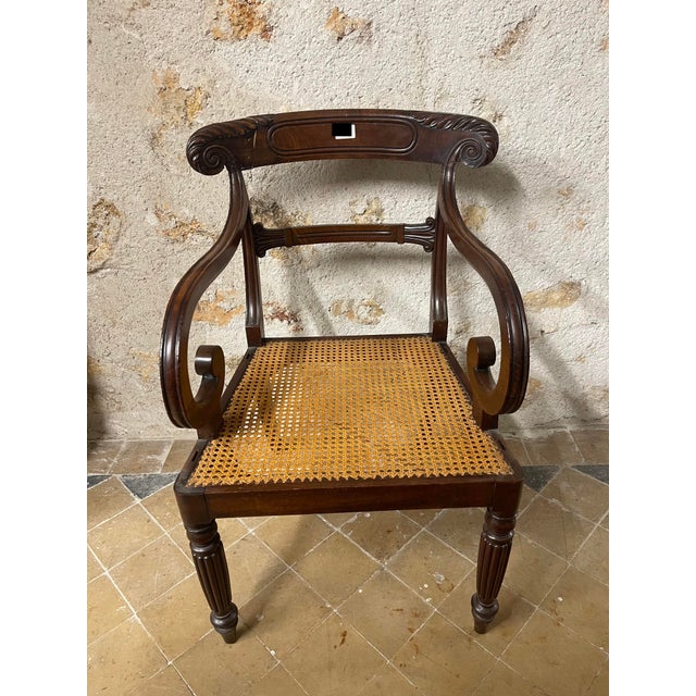 Anglo-Indian Neo-Classical Style Armchairs, 1890s, Set of 2 For Sale - Image 4 of 5