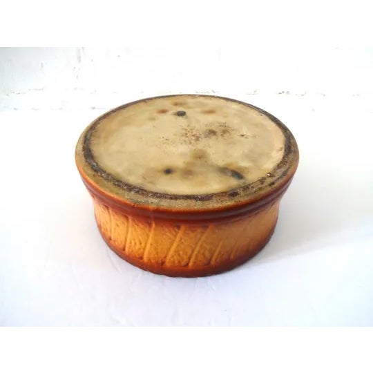 Brown Antique French Trompe l'Oeil Puff Pastry Brown Faience Terrine For Sale - Image 8 of 13