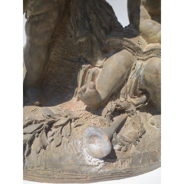 Terra Cotta Allogory Fernand Cian Paris Circa 1930s For Sale - Image 17 of 17