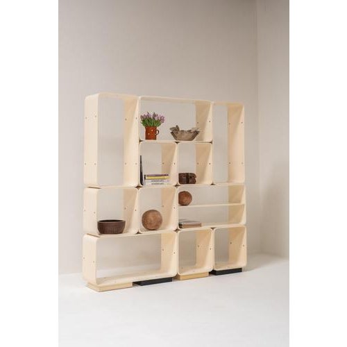 Modular Bookcase or Room Divider attributed to Carlo De Carli for Fiarm, Italy, 1970s For Sale - Image 3 of 13