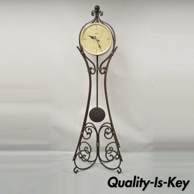 Howard Miller Vercelli Grandfather Clock Tall Wrought Iron Standing