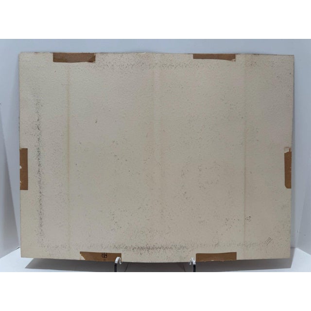Henry Emil Salloch Original Watercolor on Paper Cap- Bon- Ami Canada, 1957. For Sale In Atlanta - Image 6 of 7