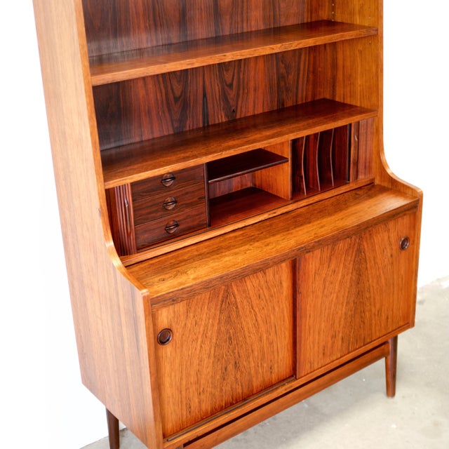 Nexø Møbelfabrik Rosewood Secretary Desk / Bookcase Designed by Johannes Sorth For Sale - Image 10 of 17