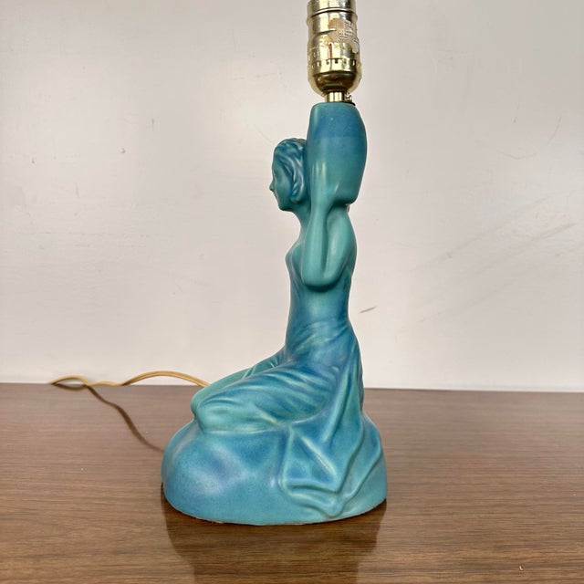 Art Deco Van Briggle Ceramic Figure Pottery Lamp For Sale - Image 12 of 12