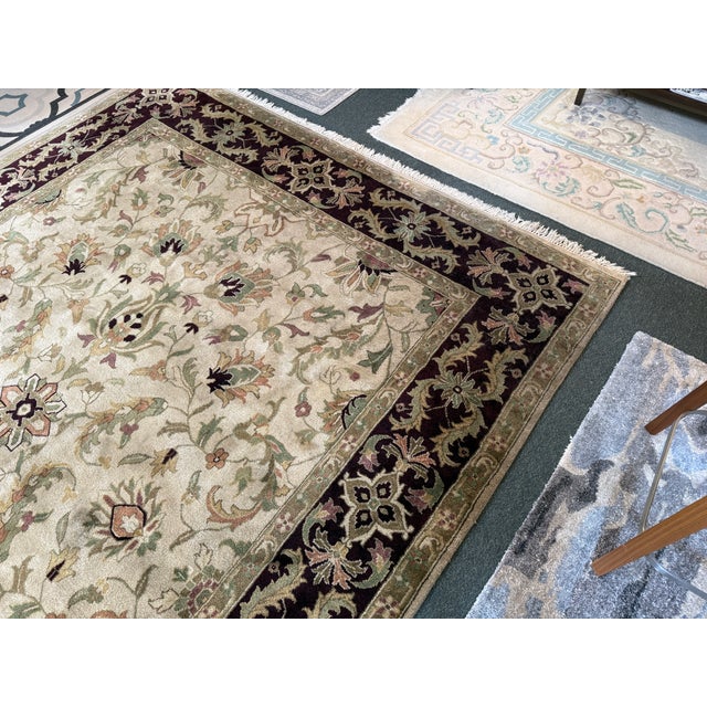 Late 20th Century 7ft 10in X 9ft 11in Hand Knotted Area Rug For Sale - Image 5 of 18
