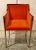 Metal Contemporary Orange Velvet Occasional Chair For Sale - Image 7 of 7