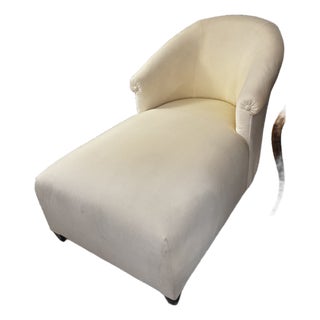 1990s Creme Velvet Donghia Chaise For Sale