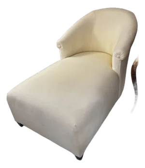 1990s Creme Velvet Donghia Chaise