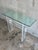 Charles Hollis Jones Vintage Mid-Century Lucite Console Table With Beveled Glass Top For Sale - Image 4 of 6