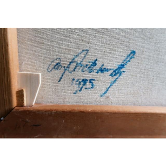 Native Americans on Horseback With Packing Mule O/C Painting For Sale - Image 9 of 9