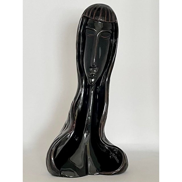 Mid-Century Modern 1970s Tête De Femme Sculpture, Manner of Amedeo Modigliani For Sale - Image 3 of 12