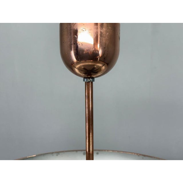 Bauhaus UFO Pendant Light in Copper by Josef Hurka, 1930s For Sale - Image 6 of 12