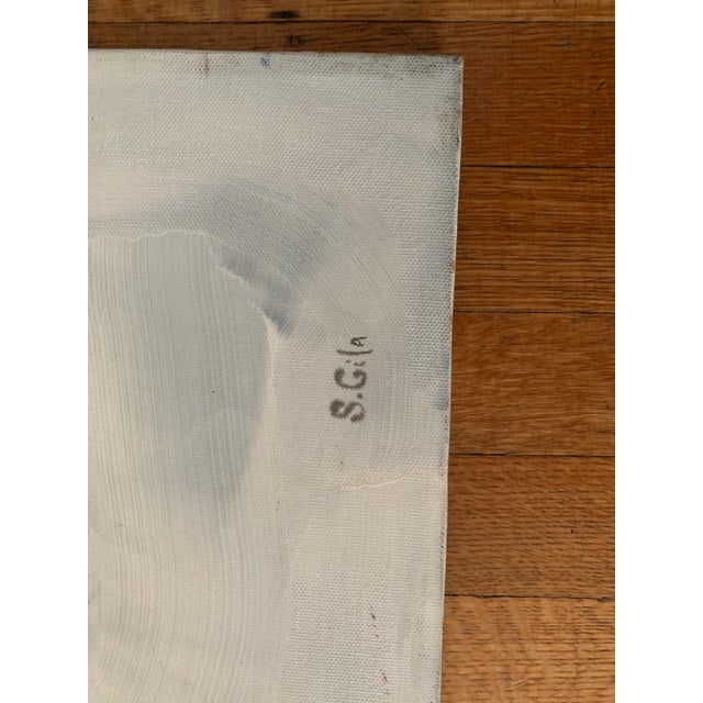 Striking black and white painting. It will dress up any wall of your home or office.