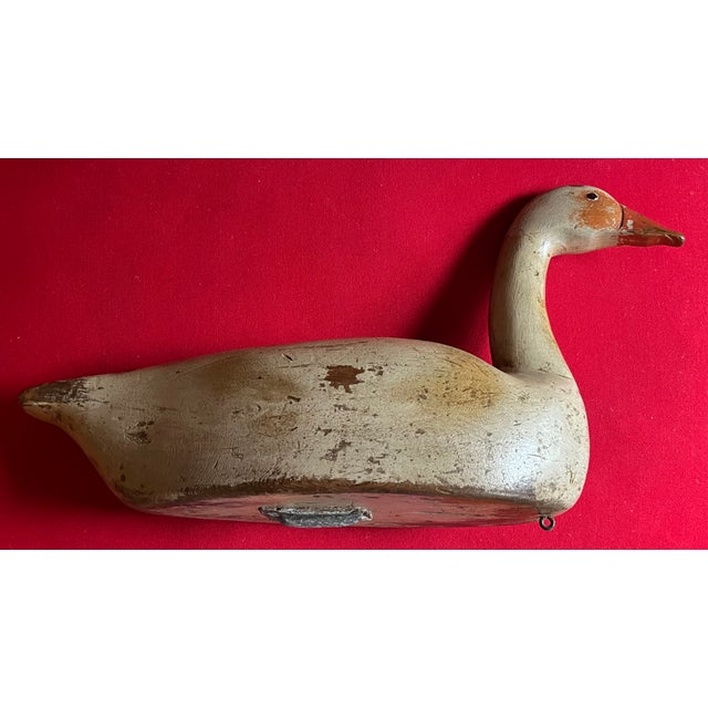 Antique Carved Wood & Paint Decorated Snow Goose Waterfowl Bird Decoy Circa 1920 For Sale - Image 15 of 18