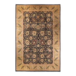Mogul, One-of-a-Kind Hand-Knotted Area Rug - Black, 12' 3" x 18' 7" For Sale