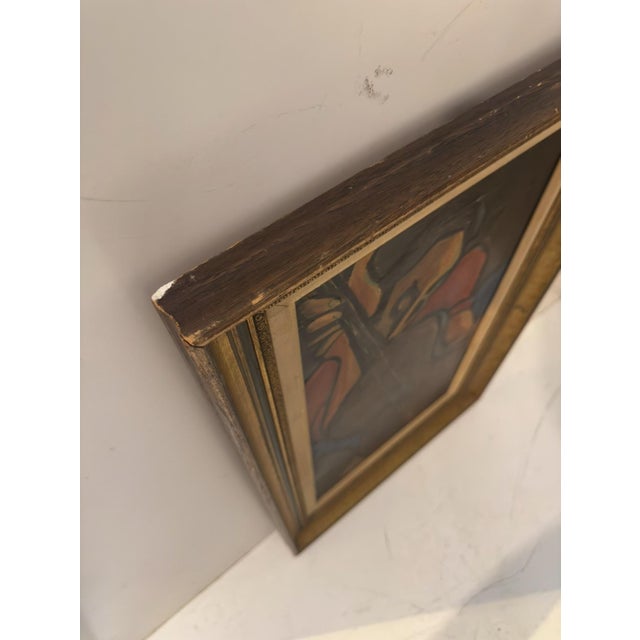Mid-Century Cubist-Influenced Musician Painting For Sale In Miami - Image 6 of 11