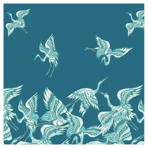 Aironi Blue Fabric Wall Covering by Chiara Mennini for Midsummer-Milano