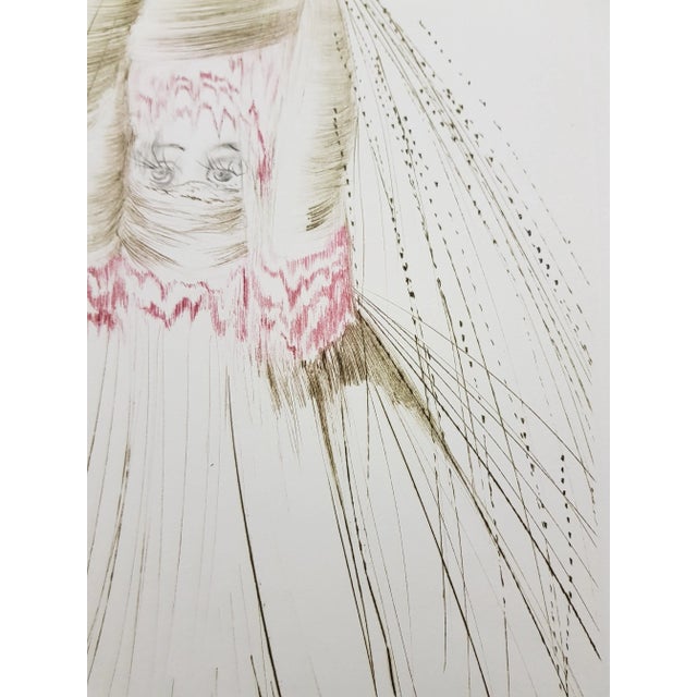 Salvador Dali - The Queen with Silk Tunic - Original Etching 1970 For Sale - Image 6 of 8