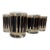 Mid 20th Century Mid-Century Modern Culver "ServeMates" 22k Gold & Black Block Rocks Glasses - Set of 6 For Sale