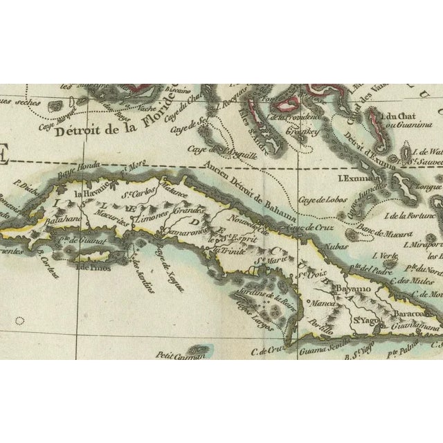 Antique Map of the Gulf of Mexico and Caribbean Islands by Tardieu, 1802 For Sale - Image 9 of 10