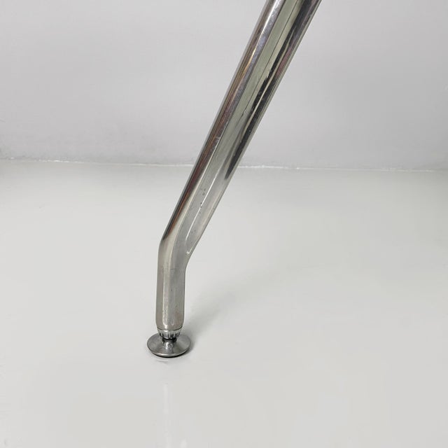 Silver Italian Modern Glass and Steel Dining Table by ICF De Padova, 1970s For Sale - Image 8 of 13