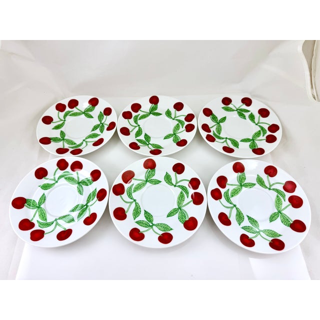For your consideration are Richard Ginori Cherries Pattern cream soup bowls, teacups and saucers. They were crafted in...
