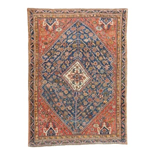 Antique Qashqai Rug 4'9'' x 6'8'' For Sale