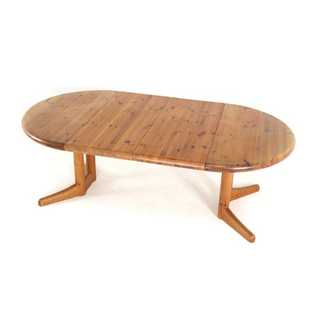 Brown Pine Round Extendable Idom Dining Table from Vamdrup For Sale - Image 8 of 16