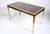 Neoclassical Italian Modern Brass Desk With Inset Bordered Leather Surface For Sale - Image 3 of 18