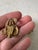 Mid-Century Modern Vintage Gold-Tone Textured Cluster Clip-on Earrings For Sale - Image 3 of 5