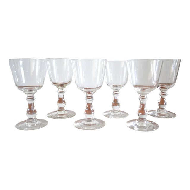 Biedermeier Wine Glasses, 1880s, Set of 6 For Sale