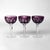 Traditional 3 Antique Bohemian Cranberry Floral & Grape Cut to Clear Crystal Goblets C1900 For Sale - Image 3 of 6