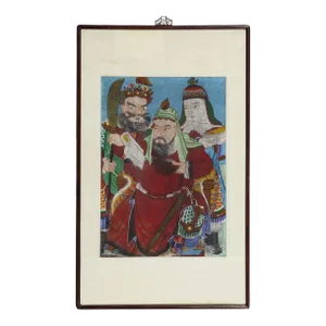 Early 20th Century Korean Folk General Guan Gong Painting
