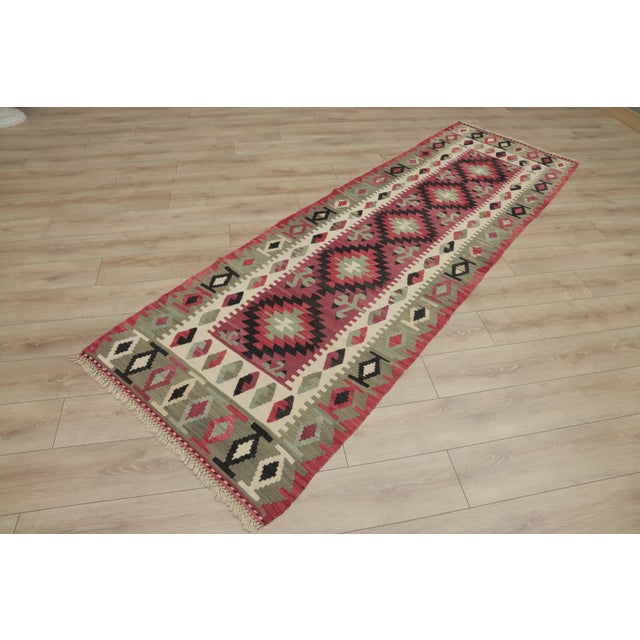 Size: 3.2 x 9.9 ft ( 98 x 304 cm) 38 x 119 inches Color: Organic Natural Dye ( Red,Beige,Green,Black ) Material: 100% Hand...