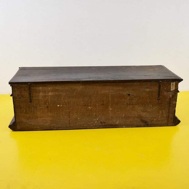 Antique Brown Wood Chest For Sale - Image 11 of 12
