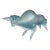 1960s Murano Art Glass Blue Satin Bull Figure Sculpture For Sale