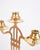 Set of two tall three-armed brass candlesticks from the 1920s in Art Nouveau style. — Period: 1920s — Style: Art Nouveau —...