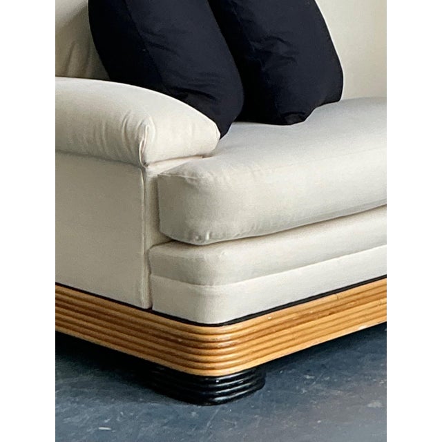 Vintage Stacked Reed Arched Sofa For Sale - Image 14 of 18