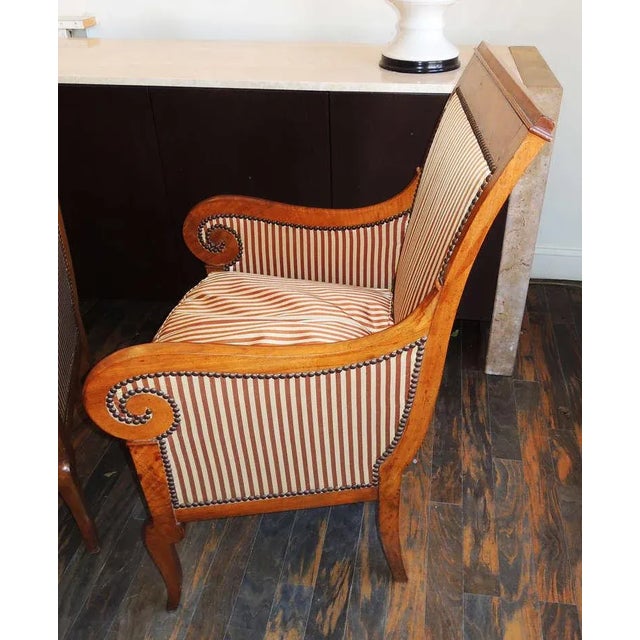 Wood Pair of French Restauration Armchairs For Sale - Image 7 of 11
